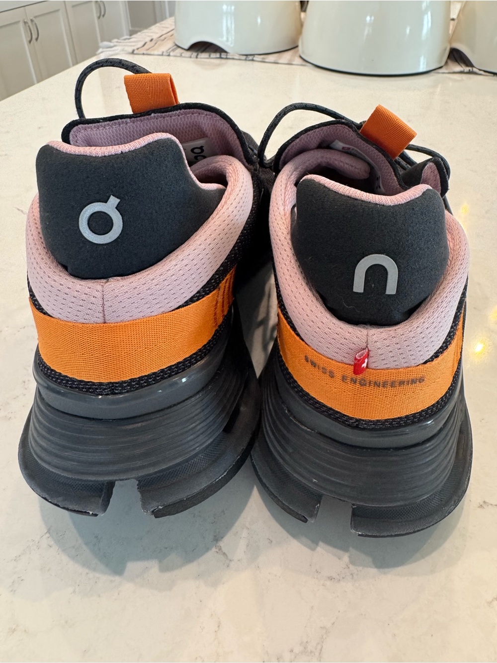 On Running Women's Black & Orange Athletic Sneakers - Picture 4 of 6